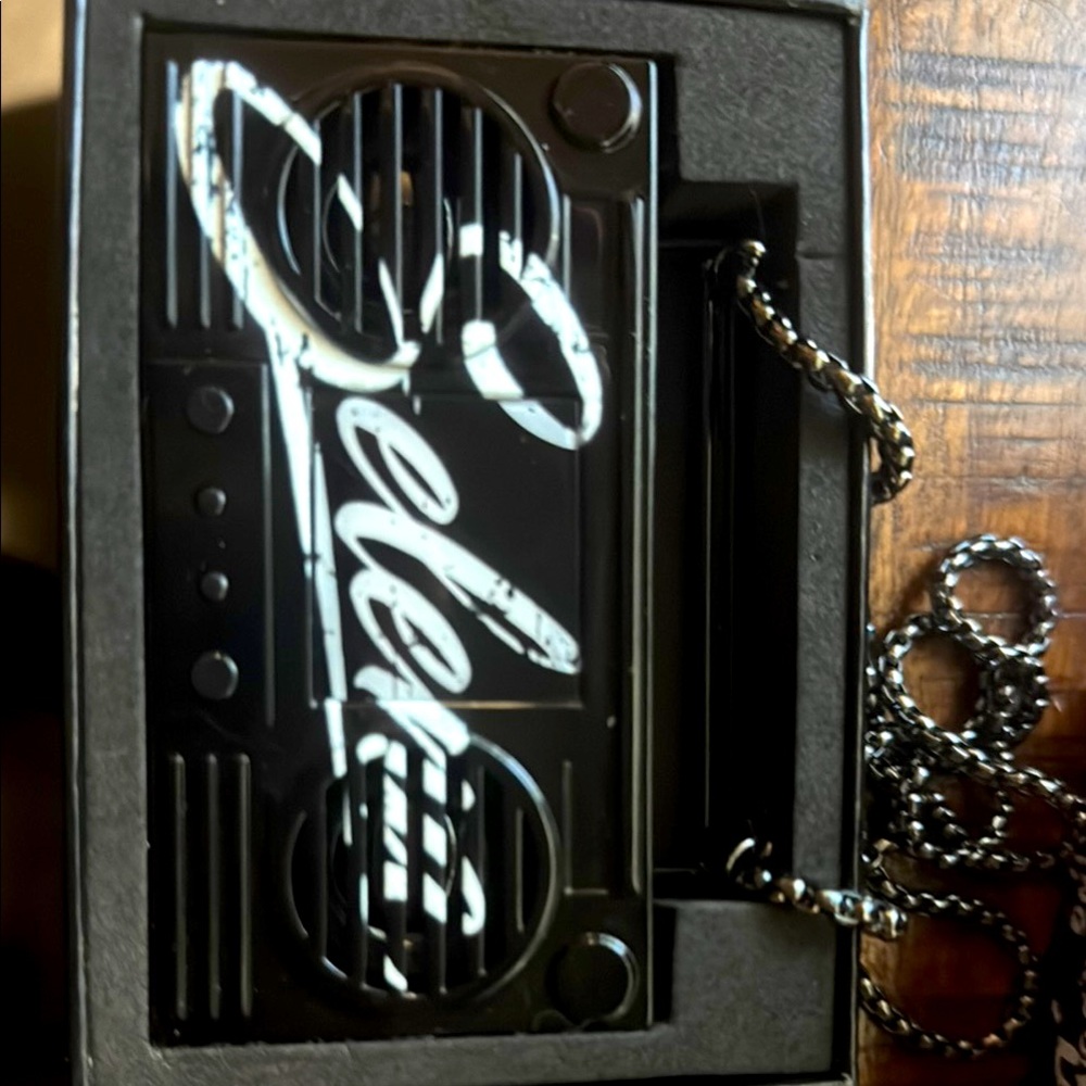 Black and White Chain Clutch